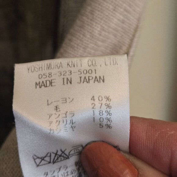 Yoshimura Knits Japan Unique Art To Wear Mixed Media Cardigan Sweater Size S - Picture 11 of 11